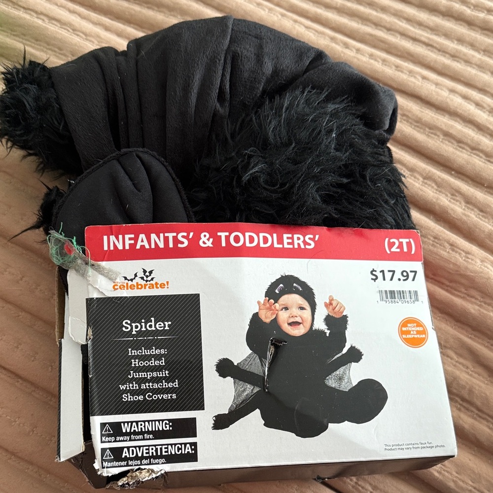 Celebrate Spider Costume for Toddlers - Black